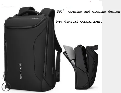 Anti-thief Fashion Men Backpack Multifunctional Waterproof Laptop Bag USB Charging Travel Bag