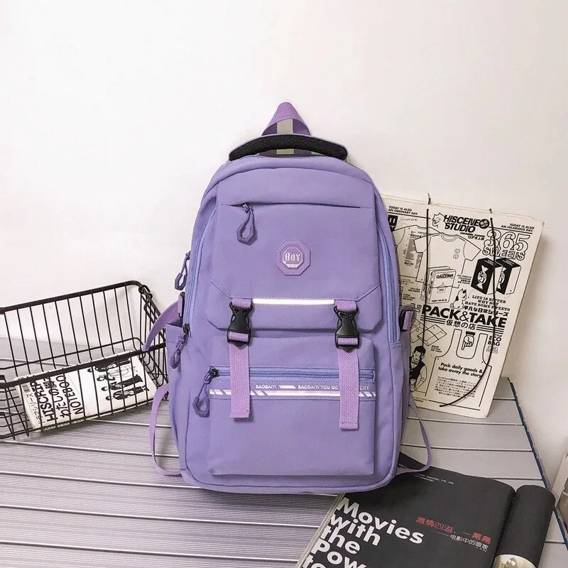 Back to school  High School Bookbag Fashion Lovers Rucksack Schoolbag for Girls Boys Waterproof Women Travel Bag Mochila Men Backpack