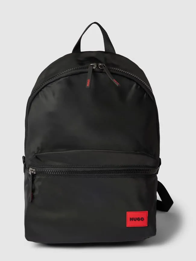 Backpack with label detailing model "Eric" HUGO, black