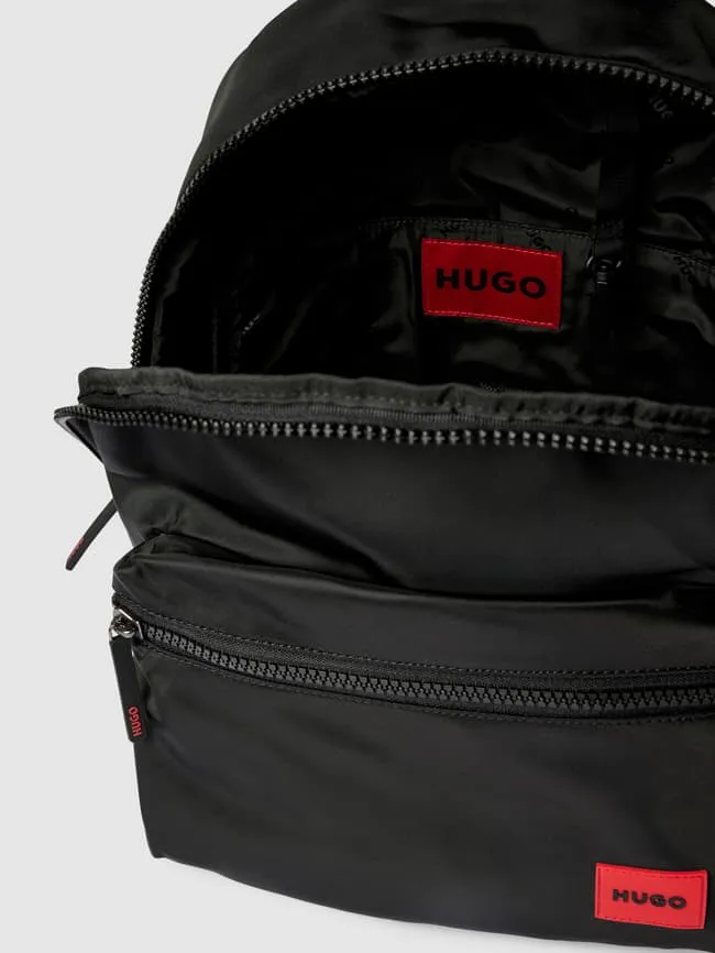 Backpack with label detailing model "Eric" HUGO, black