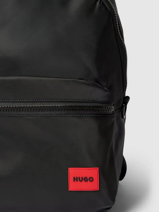 Backpack with label detailing model "Eric" HUGO, black