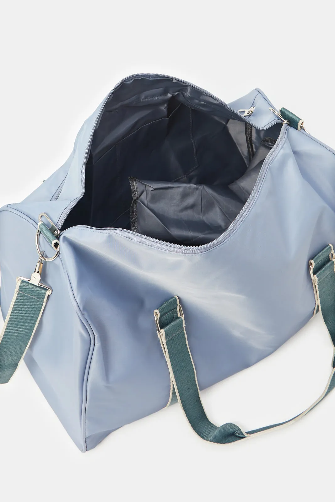 Blue Plain Duffle Bag