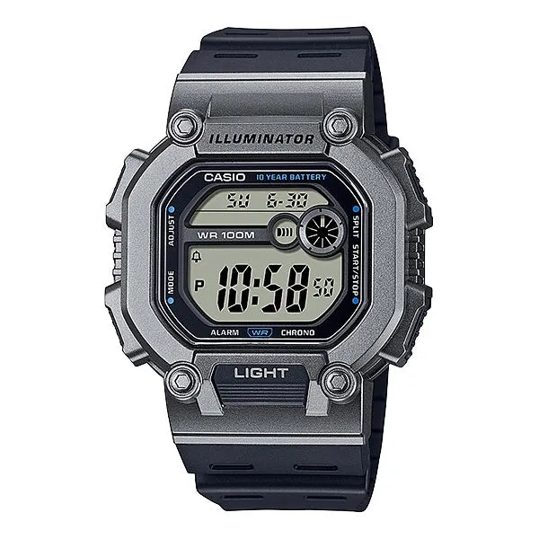 Casio Digital Black Resin Band Watch W737H-1A2 W-737H-1A2