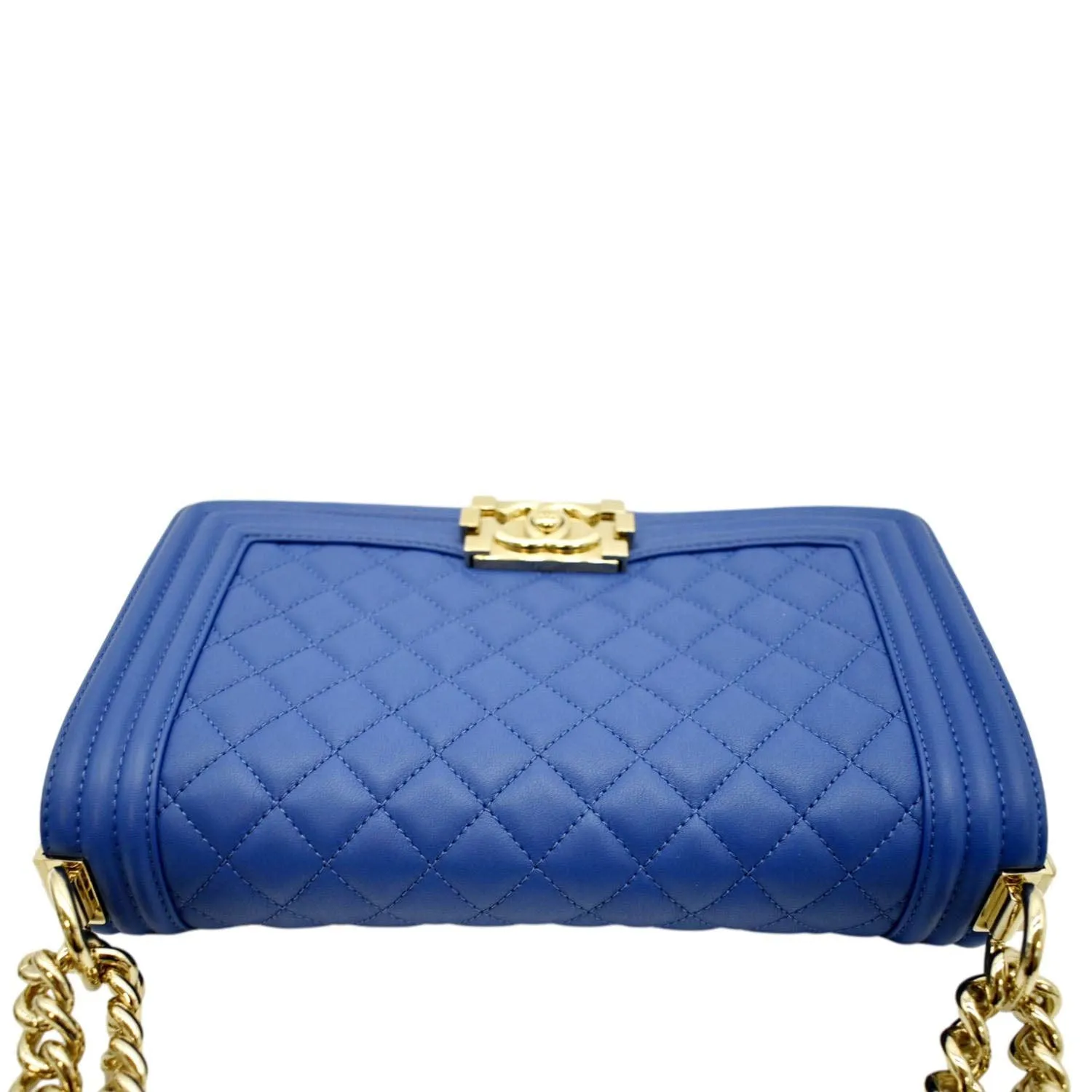 CL Medium Boy Flap Quilted Leather Crossbody Bag Blue