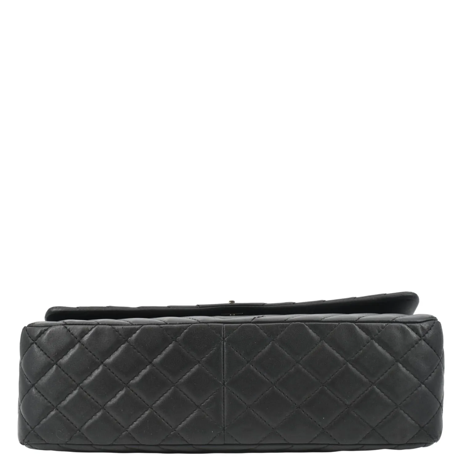 CL Surpique Chevron Medium Lambskin Leather Flap Crossbody Bag Black