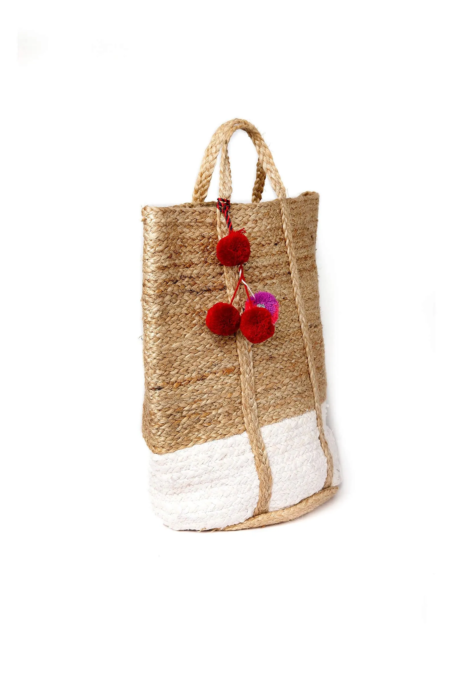 Contrast Jute bag