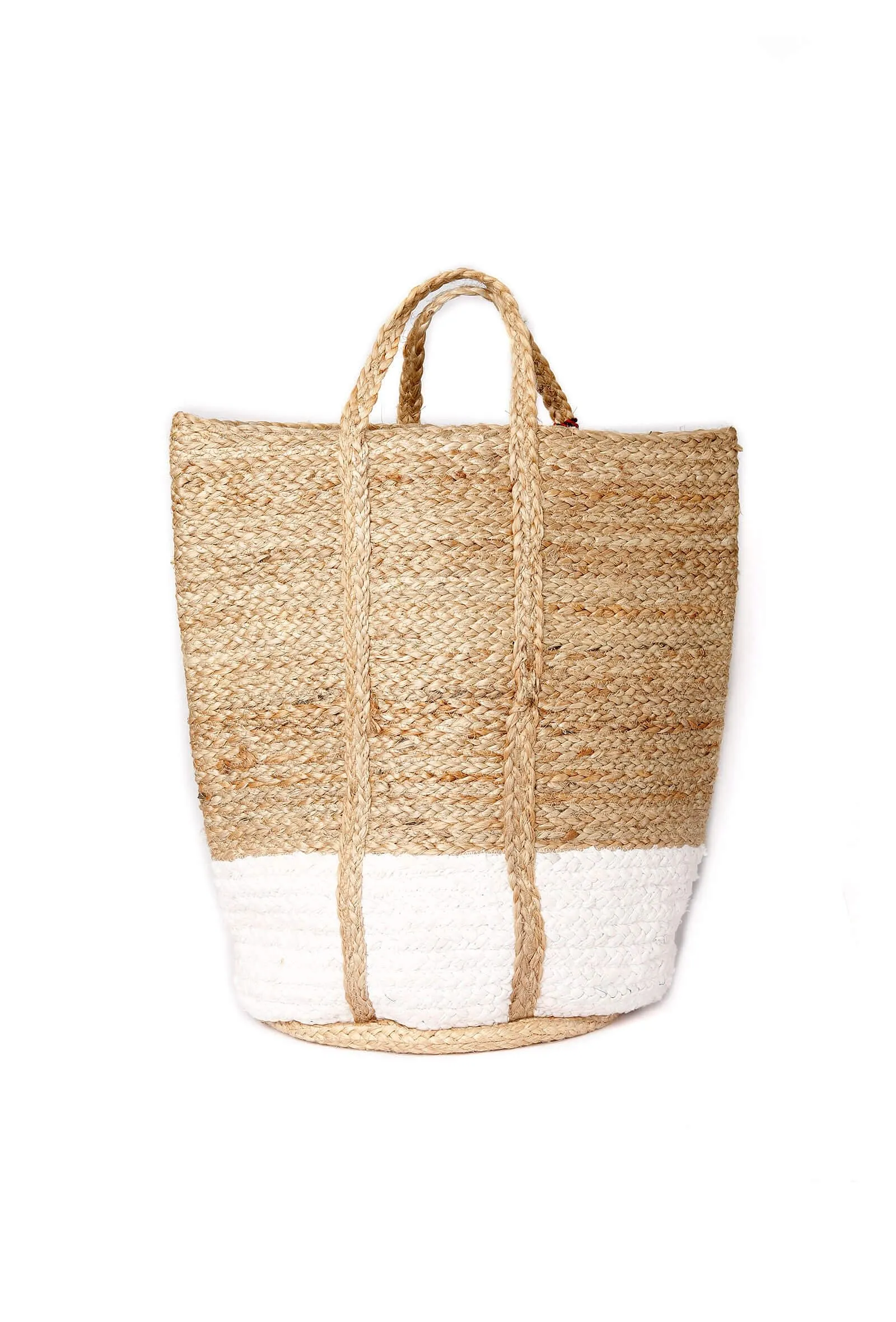 Contrast Jute bag