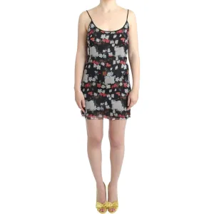 Costume National Multicolor Silk Floral Mini Dress