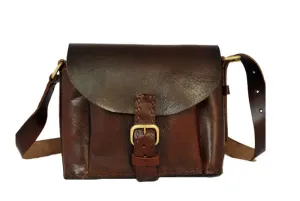 Dark Brown Leather Sling Bag