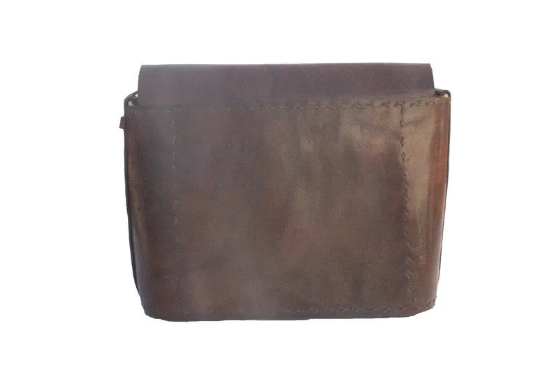 Dark Brown Leather Sling Bag