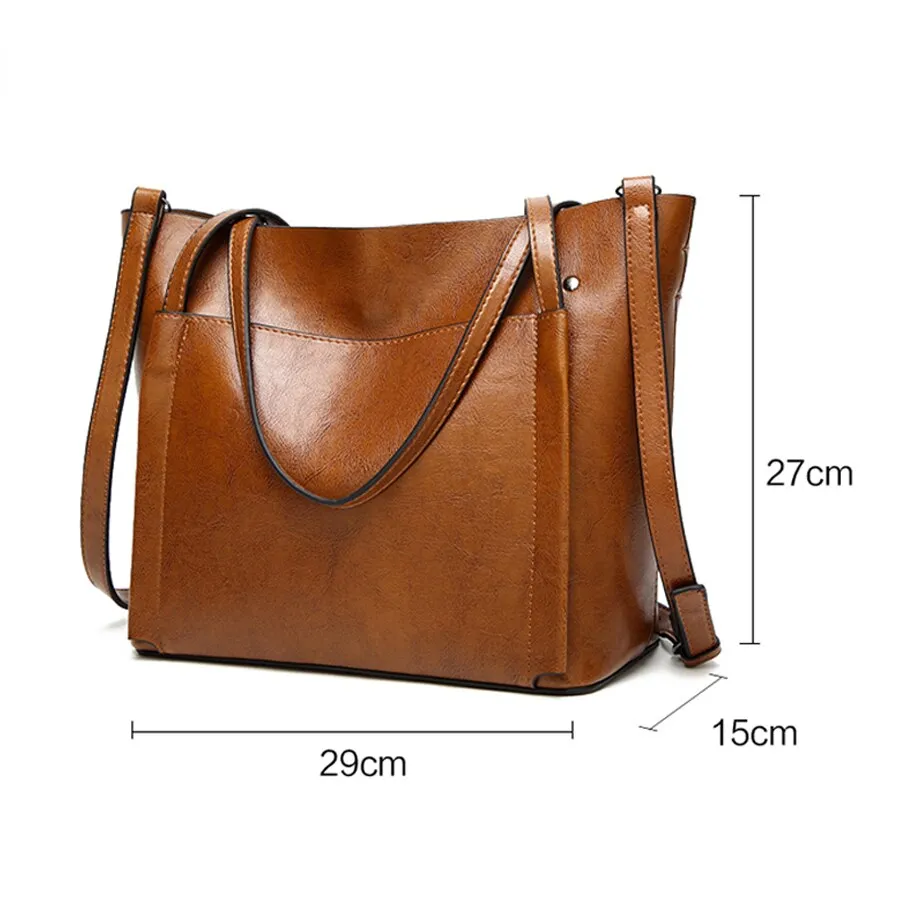 deanwangkt Women Leather Handbags Lady Large Tote Bag Female Pu High Quality Shoulder Bags for Woman Crossbody Bags for Women Clutch Purse