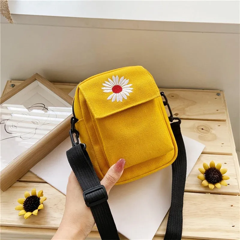 deanwangkt  Women Purse Bag New Small Canvas Bag For Women  Flower Embroidery Shoulder Bag Girls Crossbody Bag Phone Bags Bolsa Feminina