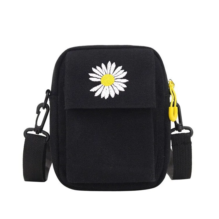 deanwangkt  Women Purse Bag New Small Canvas Bag For Women  Flower Embroidery Shoulder Bag Girls Crossbody Bag Phone Bags Bolsa Feminina