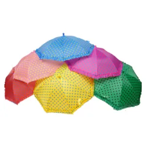 Dot Printed  Umbrella For Kids, Size - 12 Inch, Multicolor