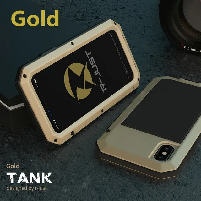 Heavy Duty Protection Doom armor Metal Aluminum phone Case for iPhone 11 Pro Max XR XS MAX 6 6S 7 8 Plus X 5S 5 Shockproof Cover