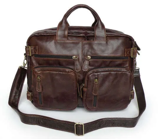 High Quality 100% Guarantee Real Genuine leather Men's Backpacks Business Travel Bag Portfolio