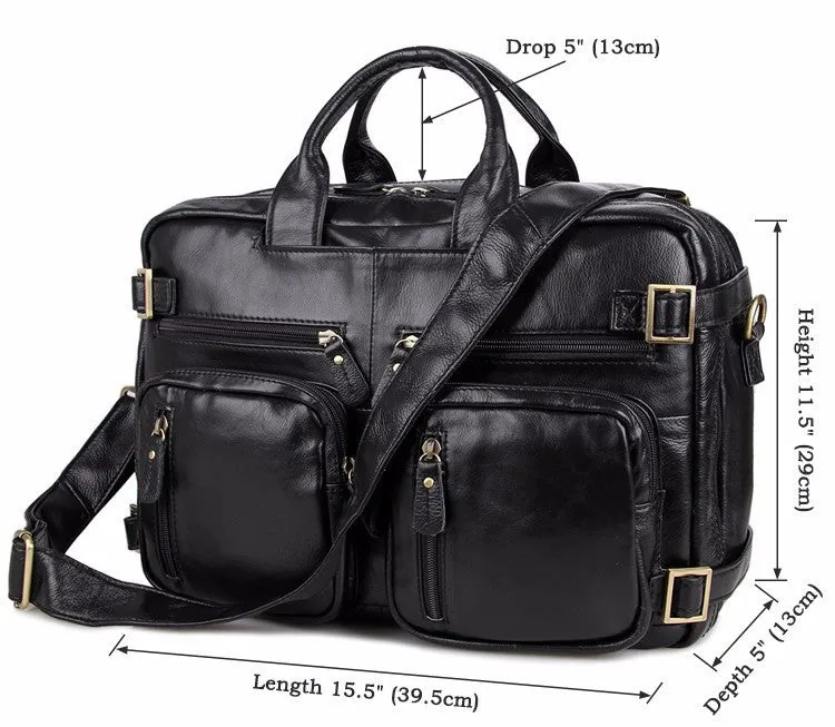 High Quality 100% Guarantee Real Genuine leather Men's Backpacks Business Travel Bag Portfolio