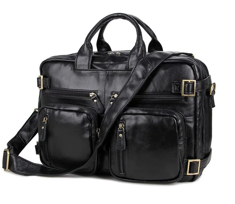 High Quality 100% Guarantee Real Genuine leather Men's Backpacks Business Travel Bag Portfolio