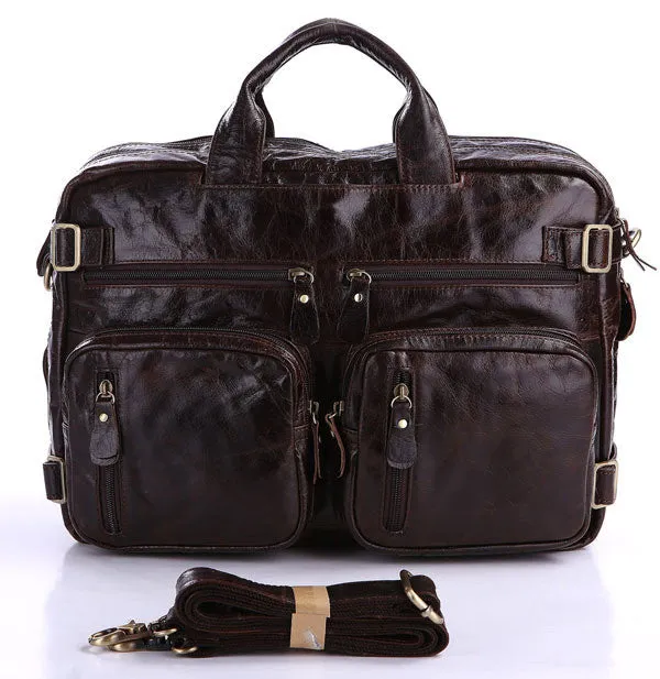 High Quality 100% Guarantee Real Genuine leather Men's Backpacks Business Travel Bag Portfolio