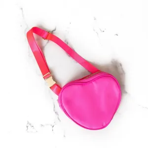 Hot Pink Heart Crossbody