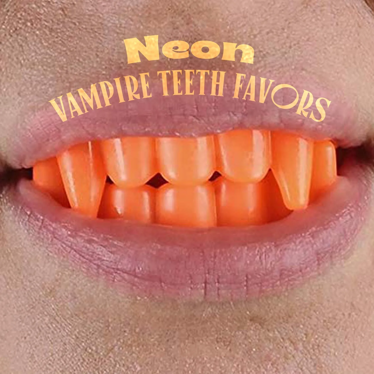 Kicko Vampire Fangs - 12 Pack, 2.5 x 1.75 Inches - Assorted, Bright Colored Plastic