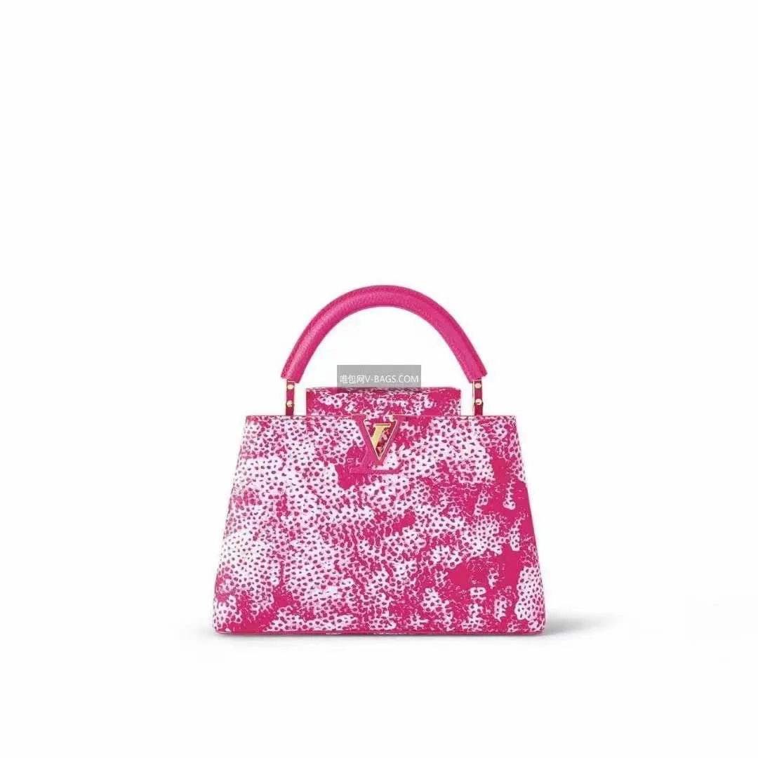 Louis Vuitton Capucines Women Bag - Premium Quality with Brand Box (Pink/White)