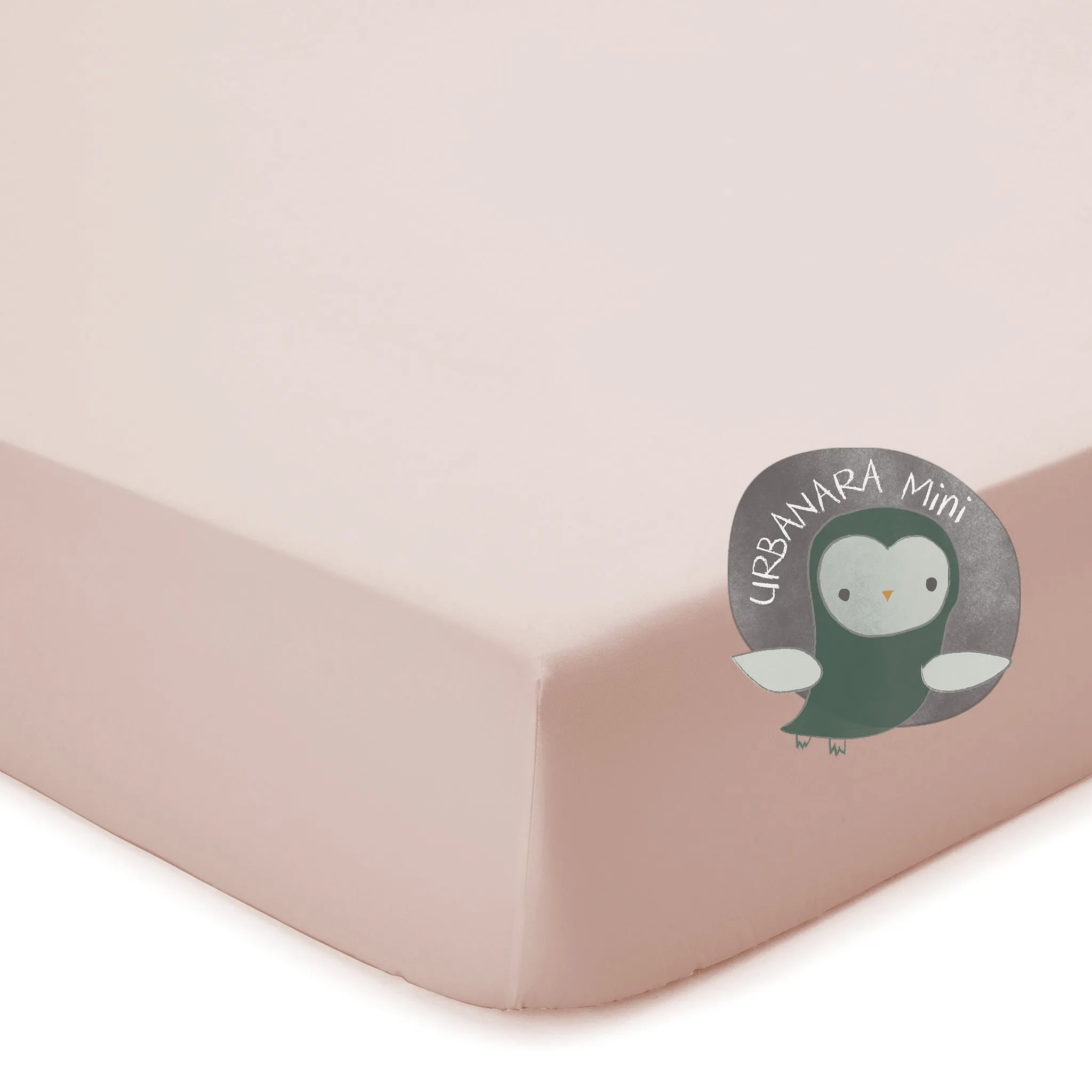 Manteigas Mini Percale Fitted Sheet [Light pink]