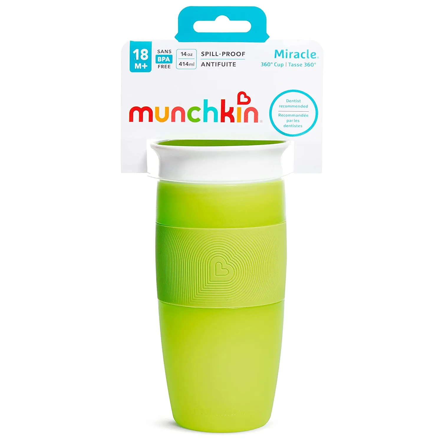 Munchkin Miracle 360 Sippy Cup, Green, 14 Ounce