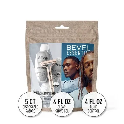 New - BEVEL Disposable Razor Starter Kit - 7ct