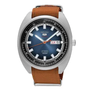 Seiko 5 Sports Automatic Brown Nylon Strap Watch SRPB21K1