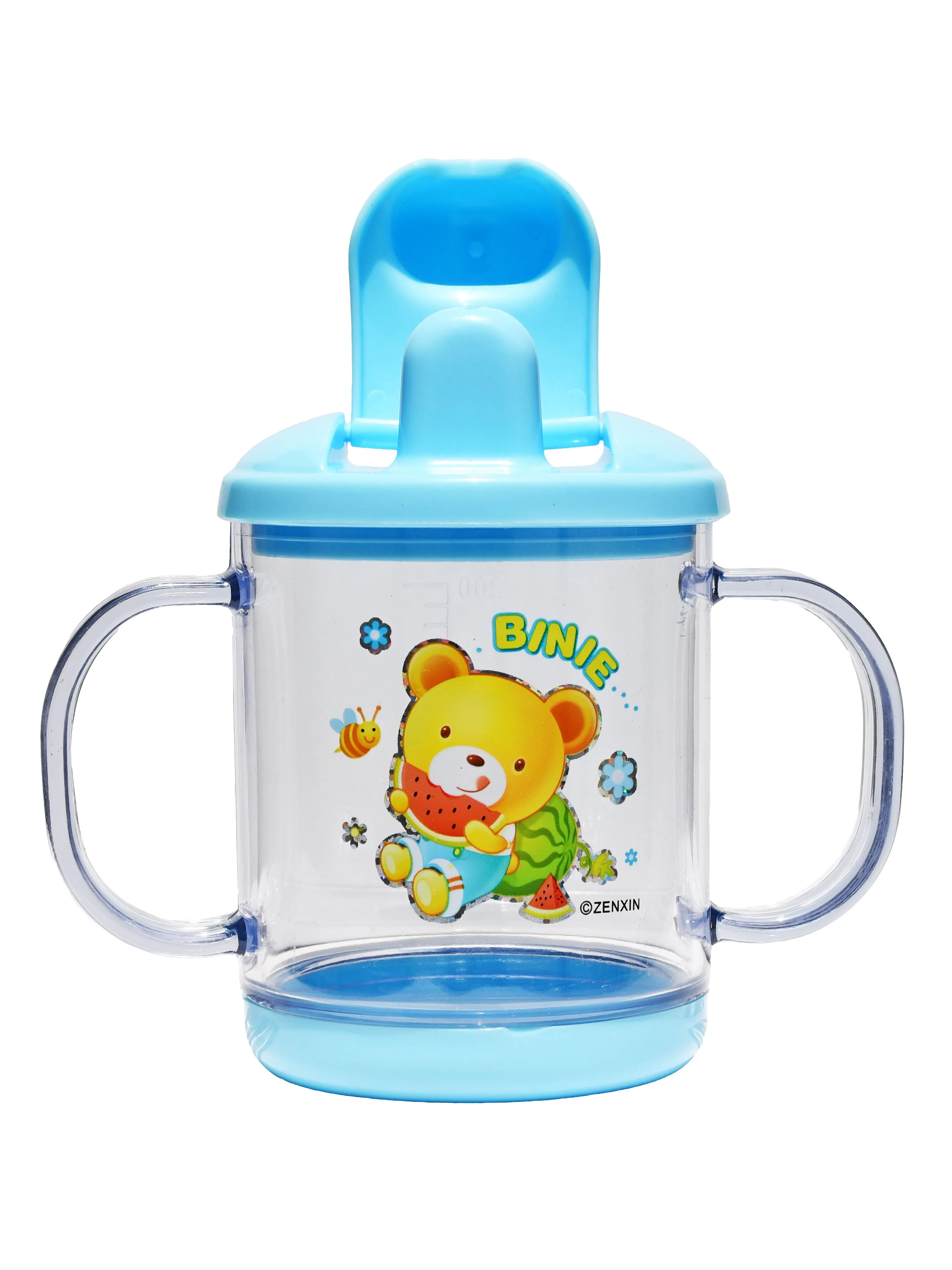 THE LITTLE LOOKERS Premium Quality Bpa Free Unbreakable Sippy Cup (Sipper Mugs for Kids/Children/Babies/Infants) Spout Infant PP/Glass Look Water/Juice Training Sipper Cup with Handles-200ml (Pack of 2)