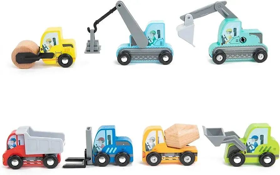 Wooden Construction Vehicle Set