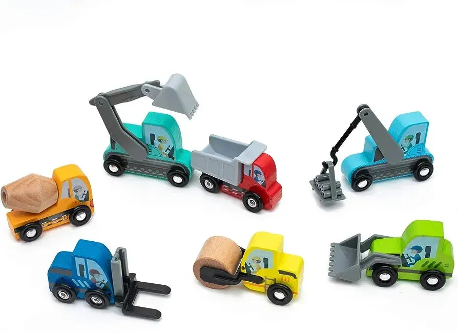 Wooden Construction Vehicle Set