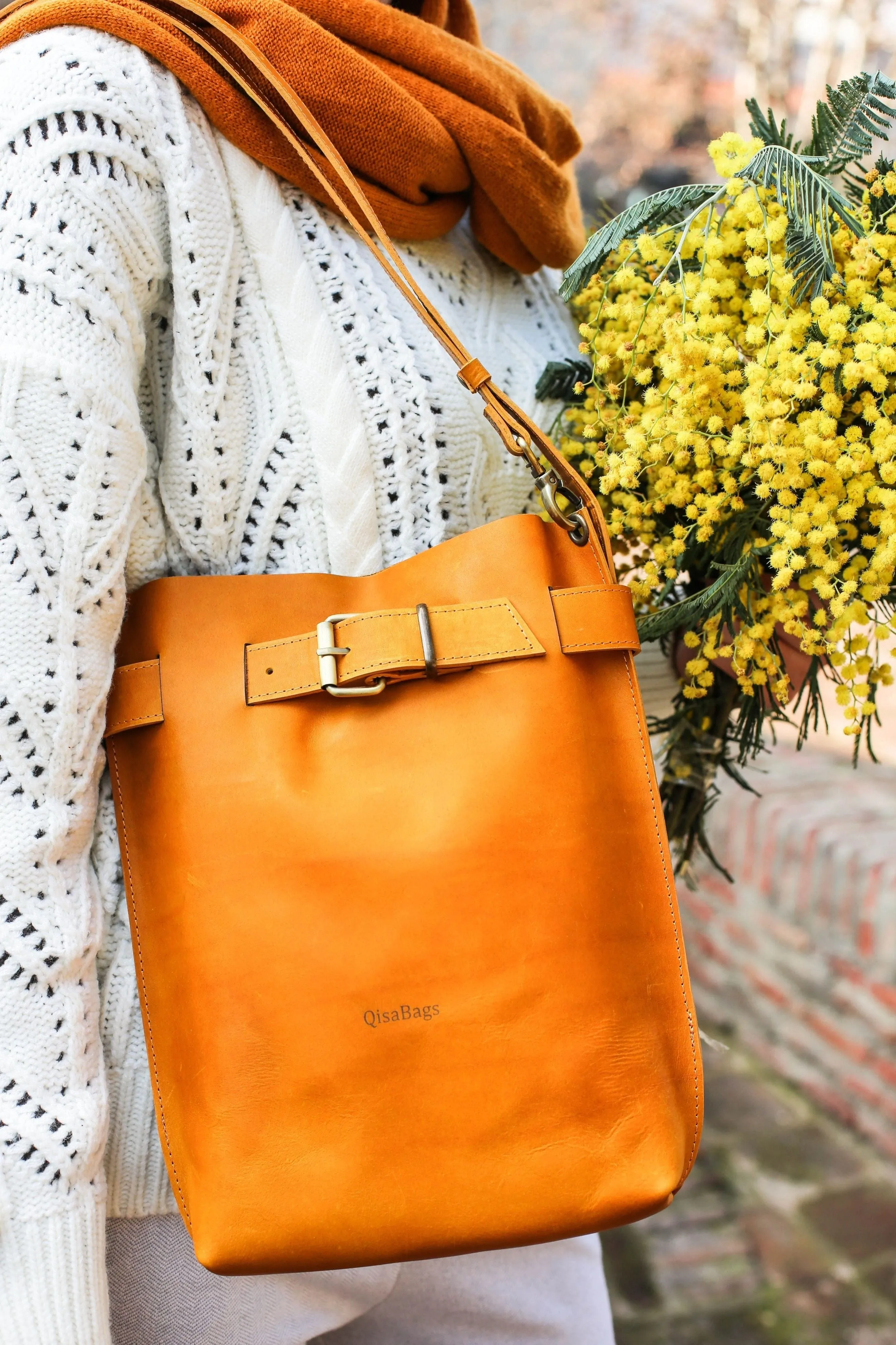 Yellow Leather Bag